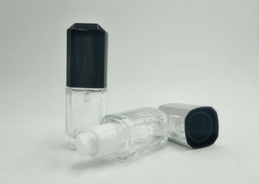 30ml Transparent Glass Airless Pump Bottles With Cap Cosmetic Packaging