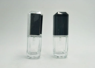 30ml Transparent Glass Airless Pump Bottles With Cap Cosmetic Packaging