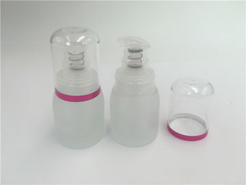 Glass Empty Foundation Bottle With Pump , Makeup Pump Bottle 30ml