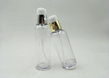 Clear Pump Cosmetic PETG Bottle Croen Cap With Lotion Pump 120ML 140ML