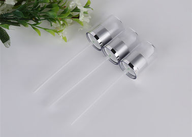 Silver Electrochemical Aluminum Pump Cosmetic Bottle Pump With PP Cap