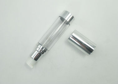 Cosmetic Packaging Small Pump Bottle With Electrified Aluminum Cap And Base