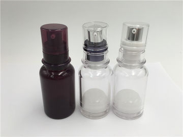 Airless Pump Plastic Lotion Bottle 30ml With Screen Printing / Hot Stamping Surface