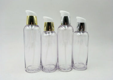 Clear Pump Cosmetic PETG Bottle Croen Cap With Lotion Pump 120ML 140ML