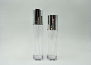 Round Cosmetic PETG Bottle 110ML / 130ML Plastic Material Silk Logo Printing